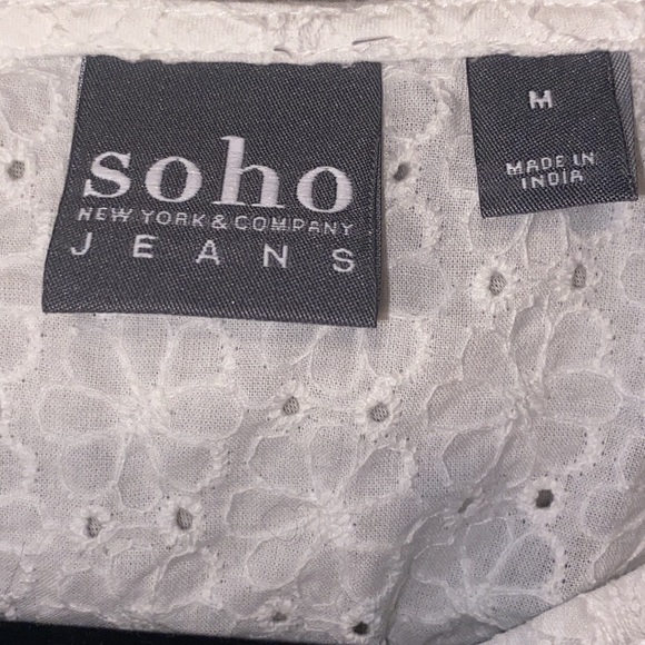 New York and Co. White Floral Blouse - Picture 3 of 4